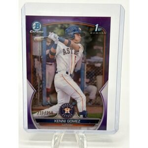 2023 Bowman Chrome Kenni Gomez 1st Bowman Purple Refractor 231/250 Houston Astro